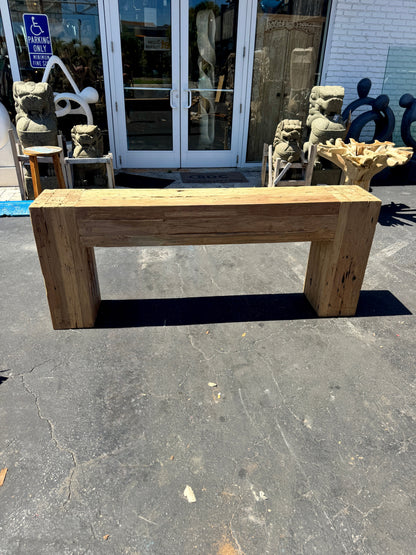 Recycled Teak Block Console 200 Cm