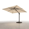 Cantilever Patio Umbrella Built for Large Shade Coverage, 10x13 FT Rectangle, LED Lights, Weighted Base