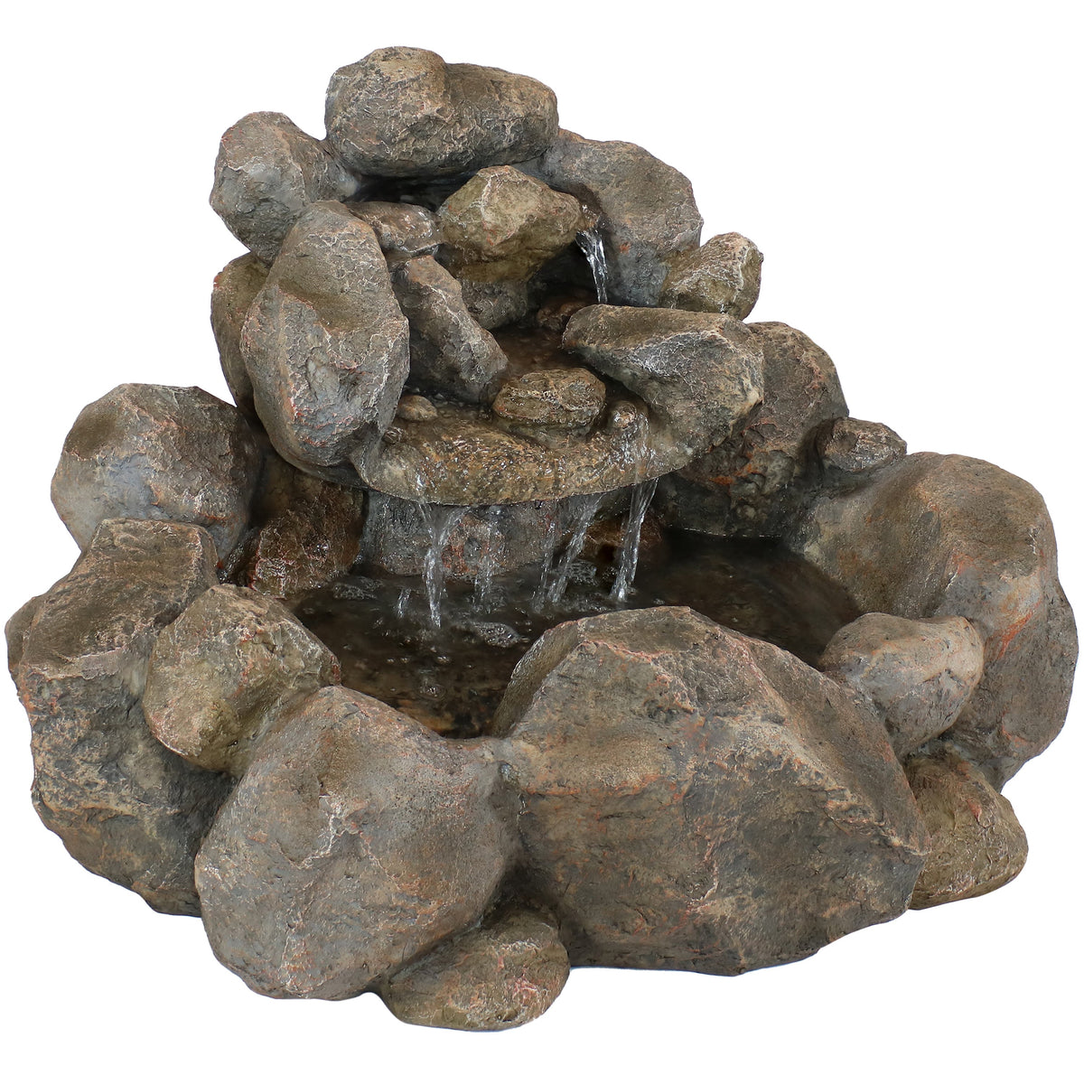 Sunnydaze Rocky Ravine Outdoor Water Fountain - 18" H