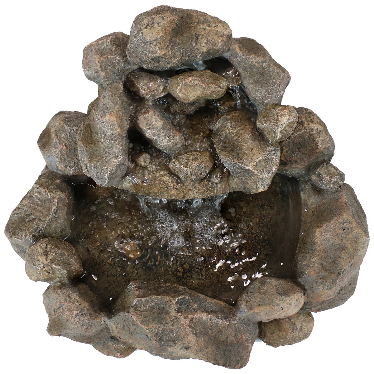 Sunnydaze Rocky Ravine Outdoor Water Fountain - 18" H
