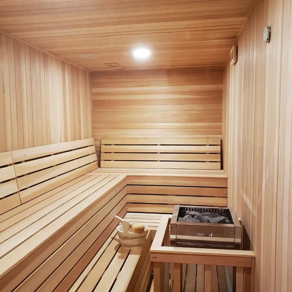 Custom Indoor Sauna Room - 8' x 8' x 8' - Finnish Sauna Builders