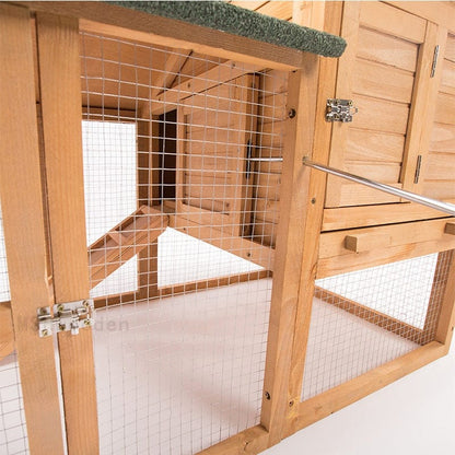 Large Wooden Hen House Rabbit Hutch Chicken Coop