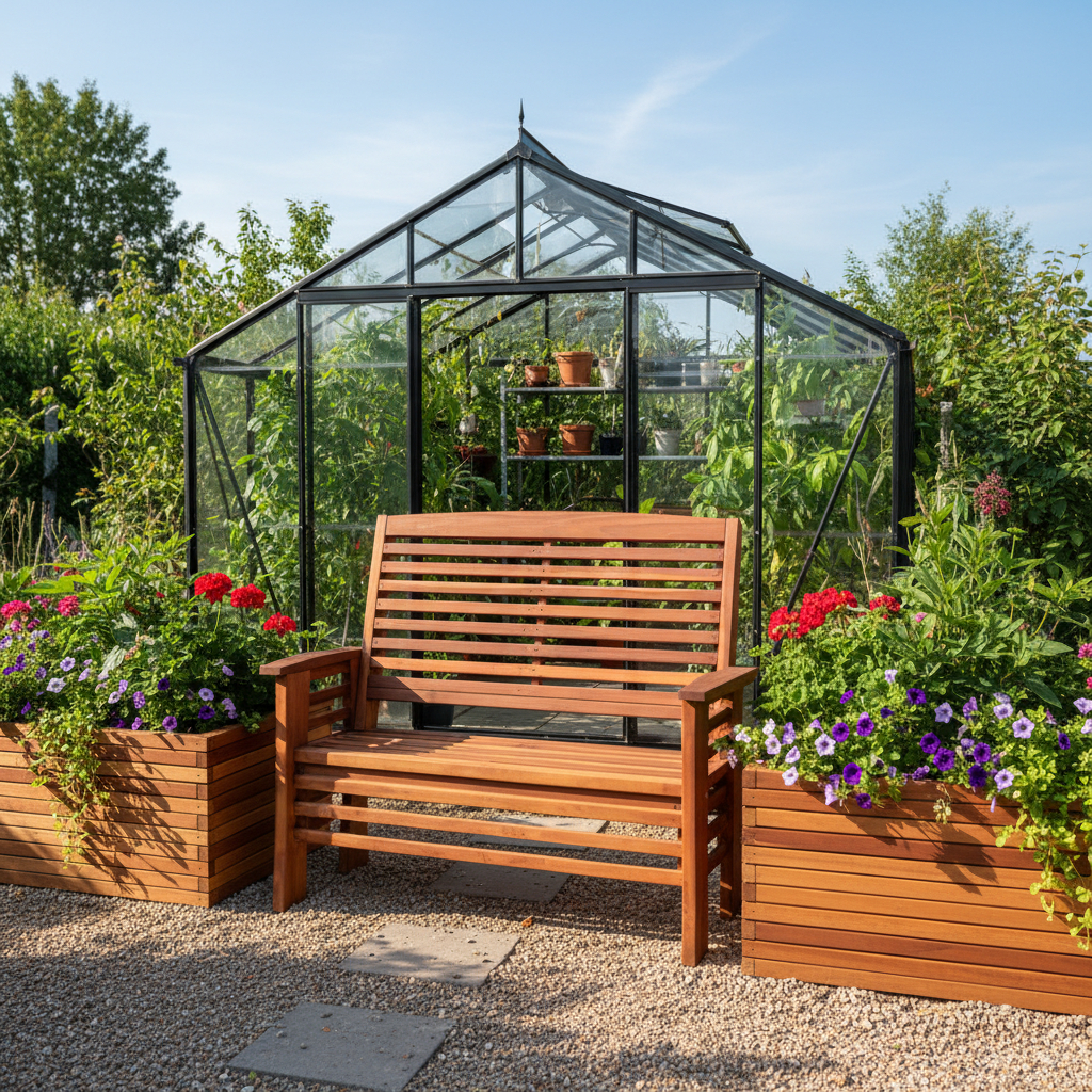 Redwood Garden Bench
