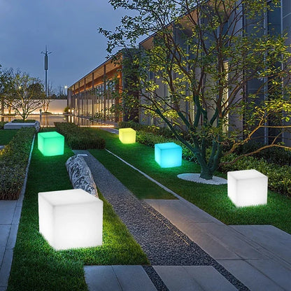 Luminous Cube Lamp Lawn Solar LED Outdoor Lighting Non Solar Lamp Outdoor Garden Decoration Outdoor Courtyard Light