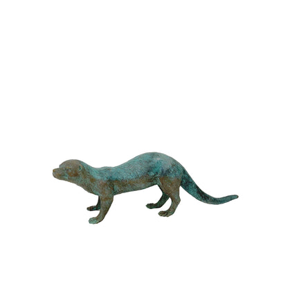 Walking Otter Bronze Fountain Statue