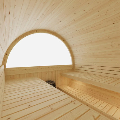 Tampere Finnish Barrel Sauna with WiFi Heater - Finnish Sauna Builders