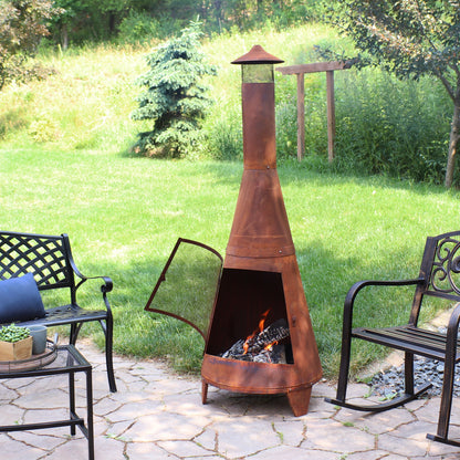 Sunnydaze 70" Chiminea Outdoor Fireplace