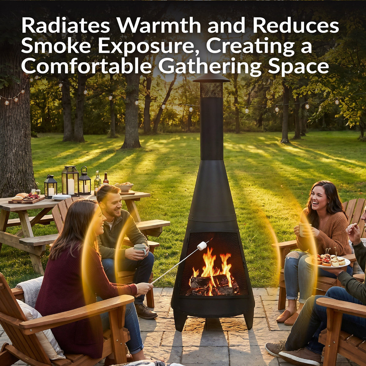 Sunnydaze 70" Chiminea Outdoor Fireplace