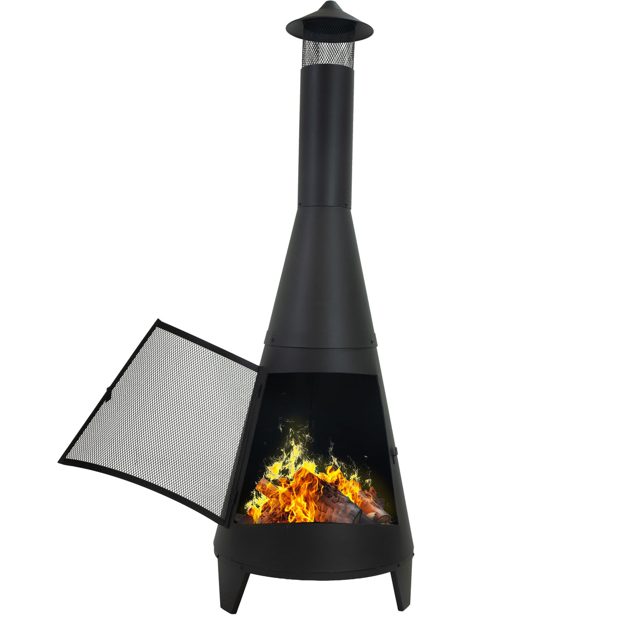 Sunnydaze 70" Chiminea Outdoor Fireplace