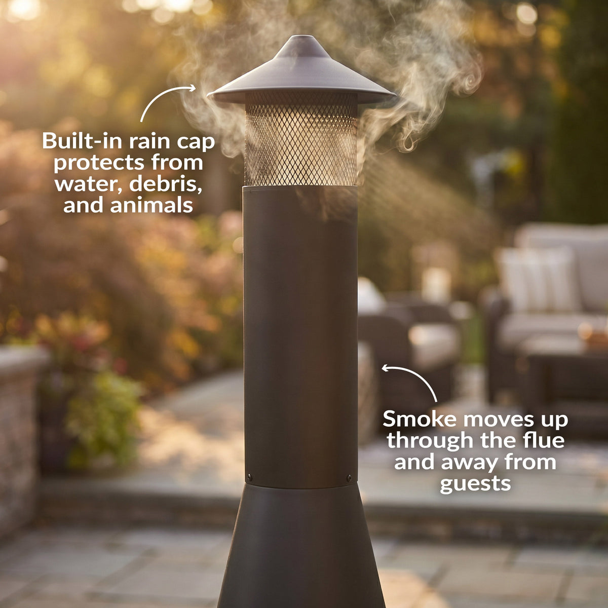 Sunnydaze 70" Chiminea Outdoor Fireplace