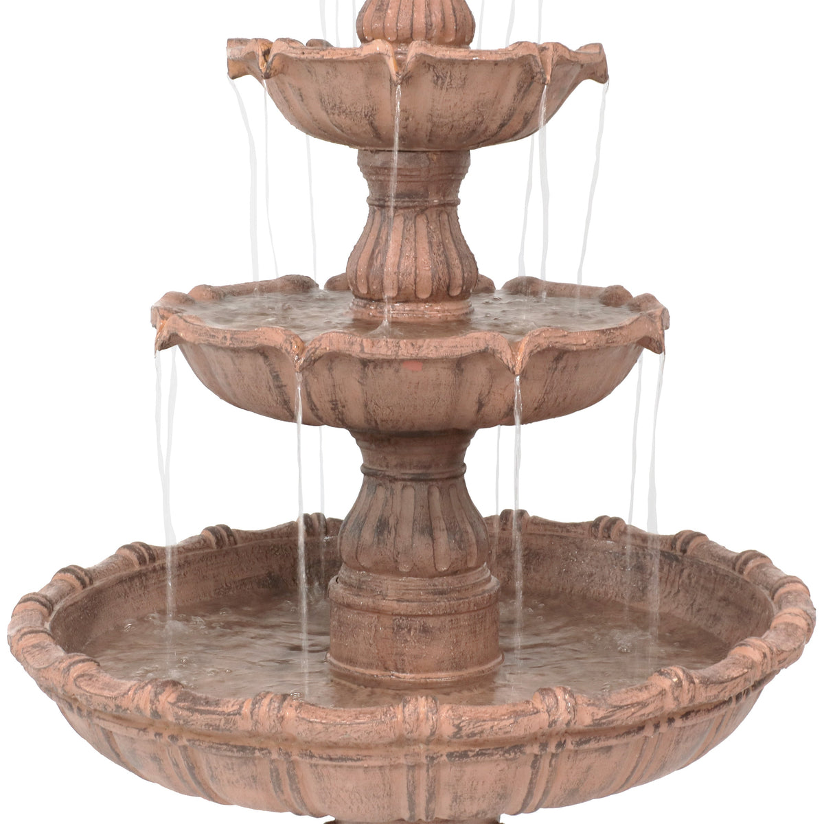 Sunnydaze Large Tiered Ball Outdoor Fountain - 80" H