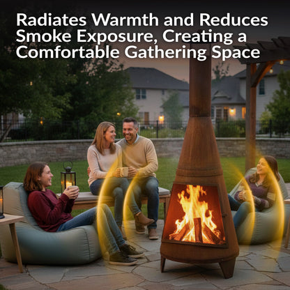 Sunnydaze 70" Chiminea Outdoor Fireplace
