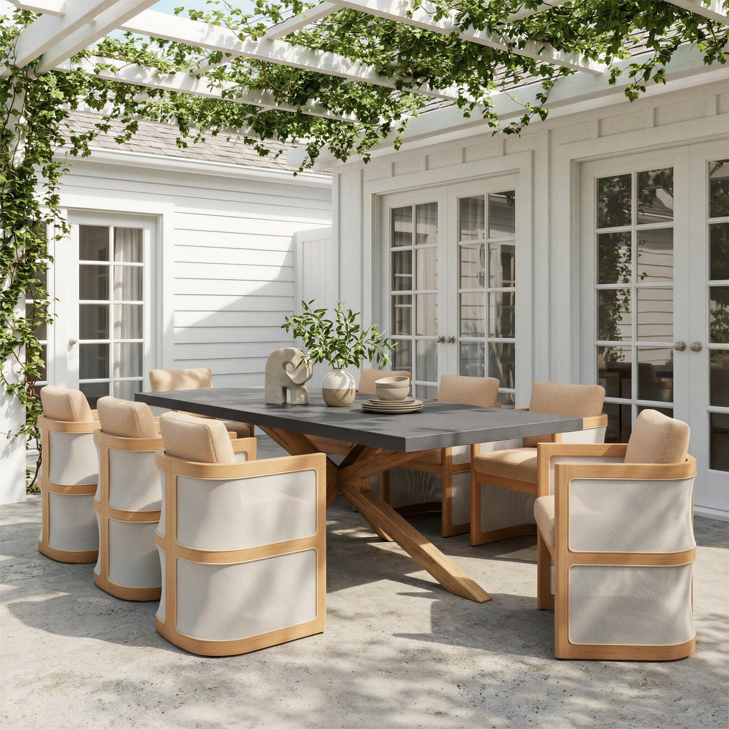 Suan Rectangular Dining Table Gray
