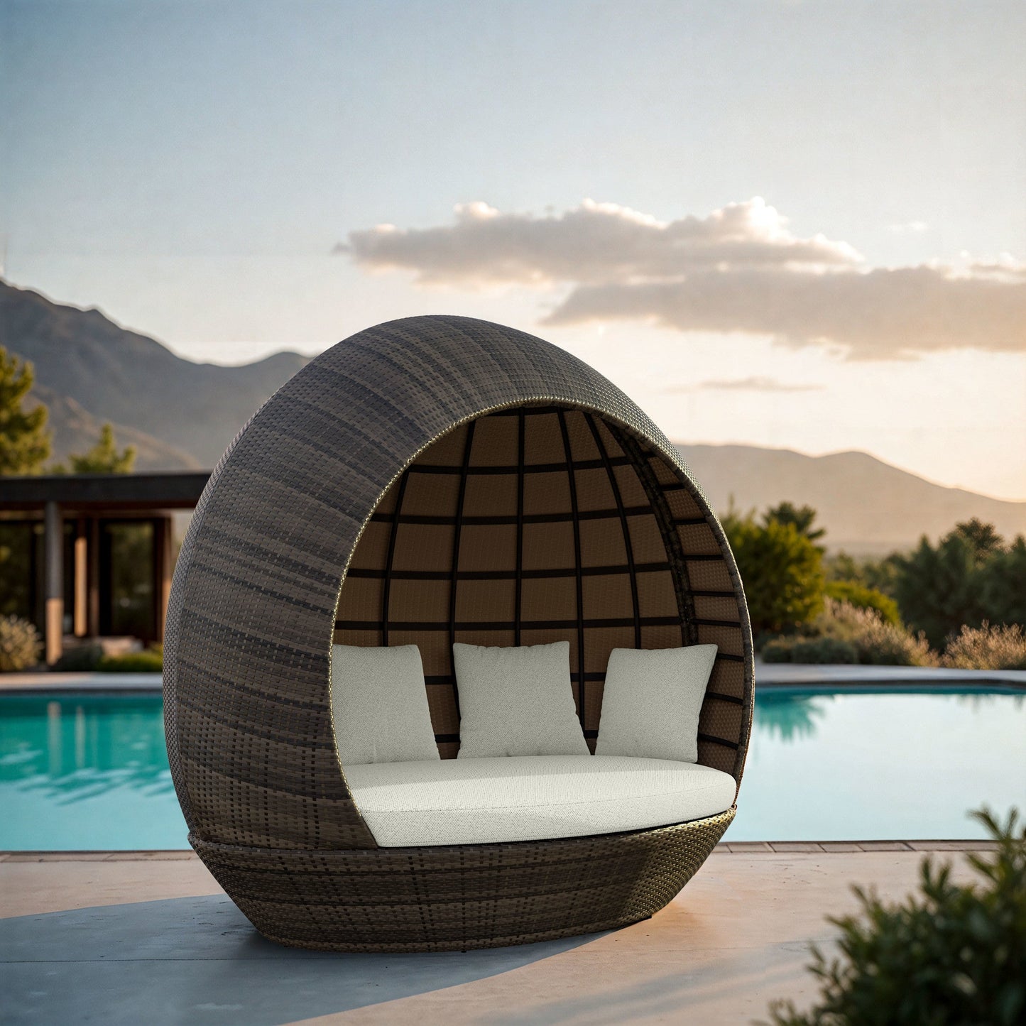 Marisol Beach Daybed Brown & Beige