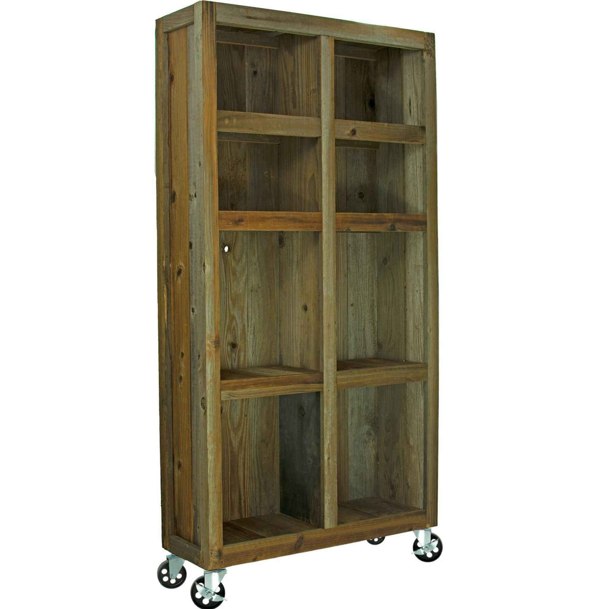 Rolling Redwood Storage Cabinet