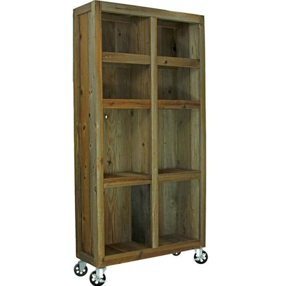 Rolling Redwood Storage Cabinet