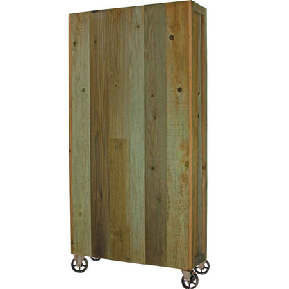 Rolling Redwood Storage Cabinet