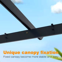 Aluminum Pergola Built for Lasting Style, 16x12 Ft Coverage, Retractable Dark Gray Canopy, 192 Sq Ft Shade
