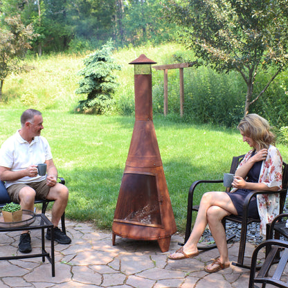 Sunnydaze 70" Chiminea Outdoor Fireplace
