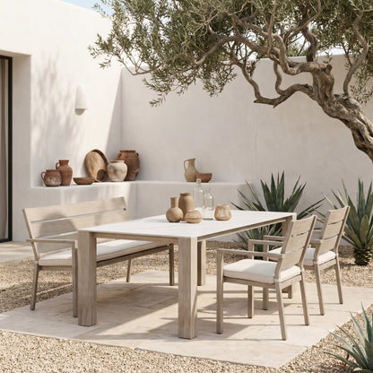 Leilani Rectangular Dining Table White